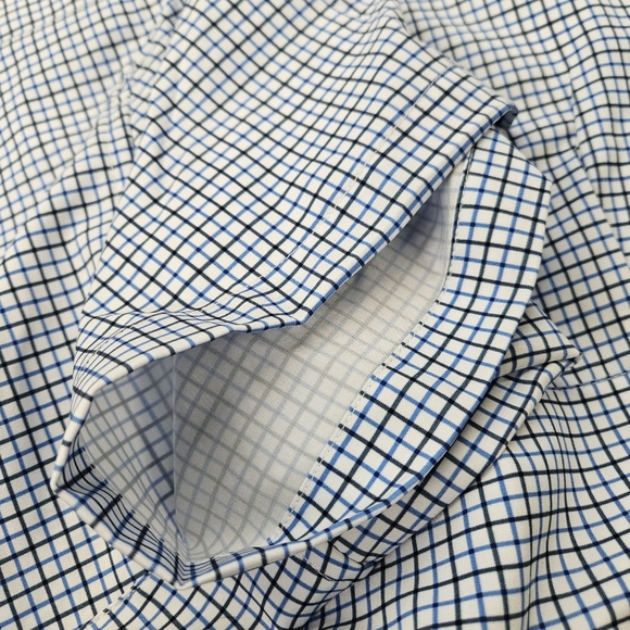 Nautica Men's Slim Fit Stretch Performance S/S Dress Shirt, Blue XXL 18-18.5 - Picture 11 of 11